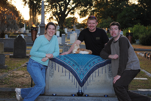Jocelyn, Stuffy, Will, and Brian at graveside