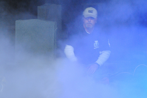Bill Allanson wrangling the fog. Photo by Joanna Rish
